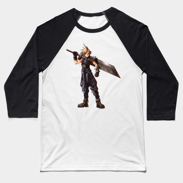 Final Fantasy VII - Cloud Baseball T-Shirt by thethirddriv3r